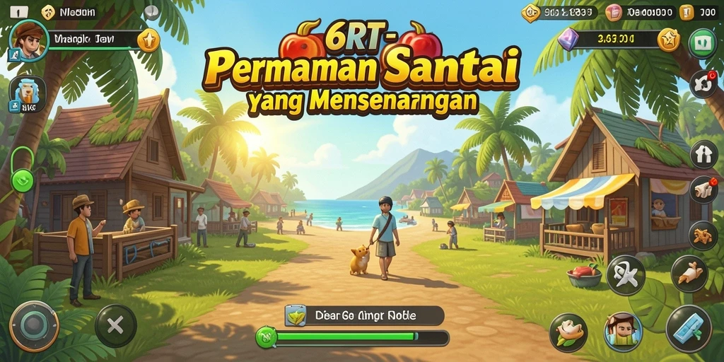 Tampilan permainan <strong>6RT</strong> yang cerah dan menarik saat dimainkan.
