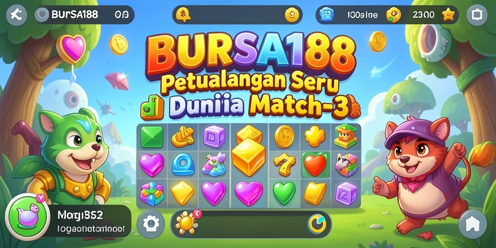 Gameplay seru BURSA188 dengan tantangan Match-3 yang menyenangkan.