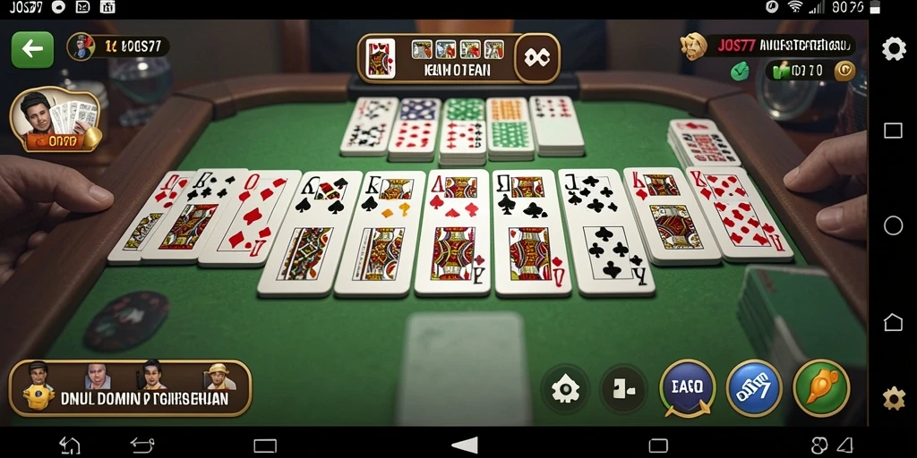 Screenshot permainan JOS77 menunjukkan serunya bermain Domino.