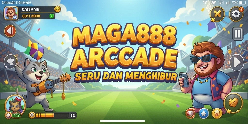 Tampilan gameplay seru MAGA888 yang penuh warna.