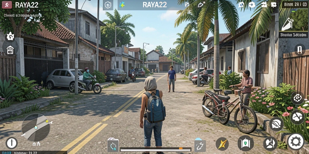 Gameplay seru dan interaktif dari RAYA22.