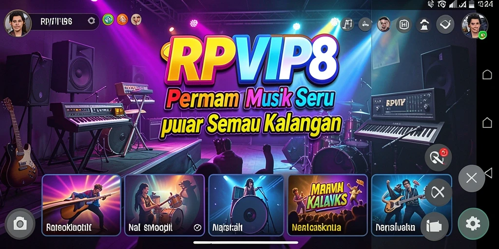 Tampilan permainan RPVIP8 yang menarik saat bermain musik.