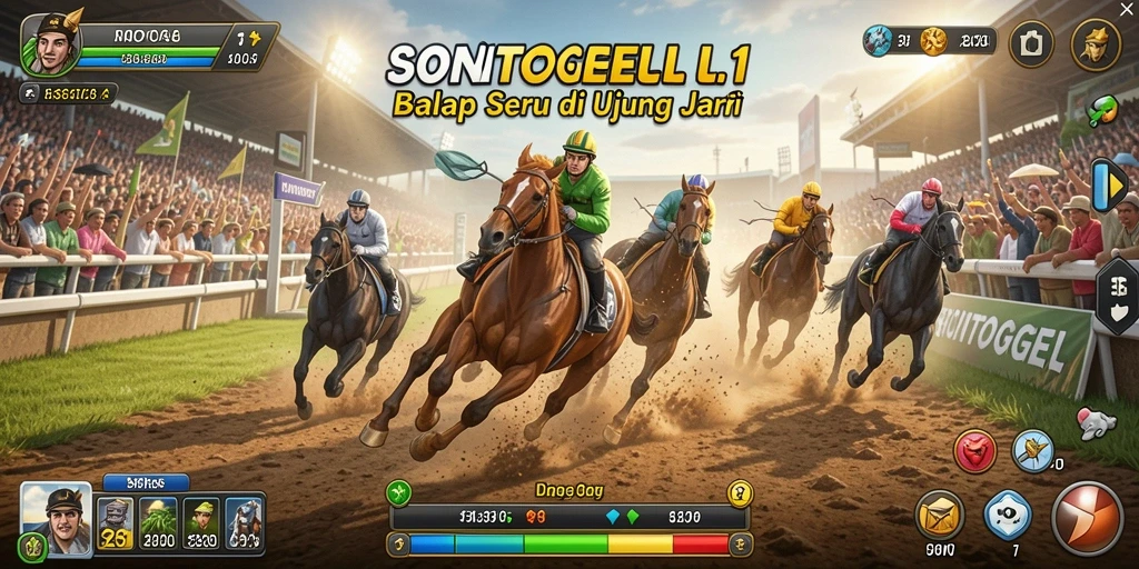 Screenshot menampilkan aksi balap cepat di SONTOGEL.
