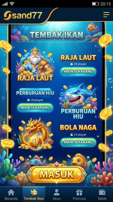 Pengguna menikmati akses cepat ke berbagai aplikasi di sand77.